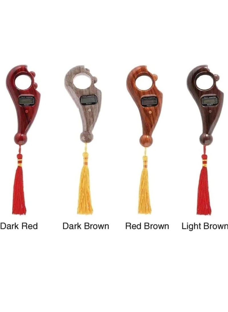 Star Beja Digital Tasbih Tally Counter Dark Red - Image 1